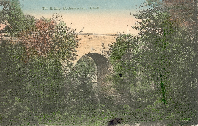 Old colour Postcard of Bridge