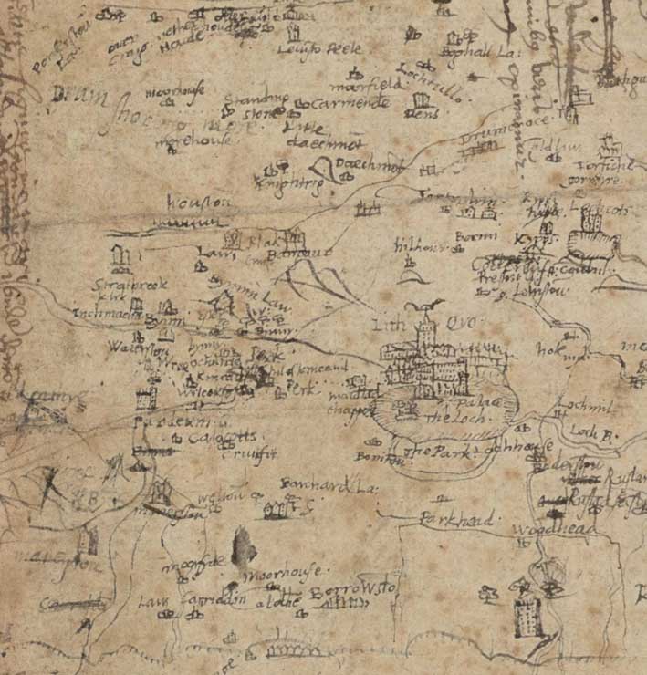 Timothy Pont's notes/sketches C1583-96.
Reproduced by permission of the Trustees of the National Library of Scotland.